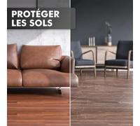 Mevronisshop-Patins Pour Meubles Auto-Adhésifs, Patin Chaises - 3 Rouleaux (100 * 10cm+100 * 5cm+100 * 2cm), Tampon Chaise 4mm - Épais Patin Feutre Autocollant, Découpe Libre De Toute Taille, Gris Cl