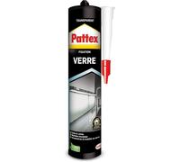 MEVRONISSHOP-PATTEX Colle Fixation Verre , mastic de fixation pour éléments transparents, colle et jointe- Cartouche 300 gr