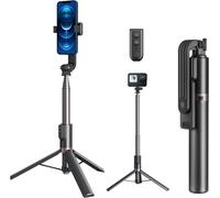MEVRONISSHOP-Perche à Selfie 3 en 1 avec télécommande sans Fil pour GoPro Hero 11 Noir/Hero 10/Hero 9/8, télécommande Bluetooth pouvant être contrôlée GoPro/iPhone/Android (130 cm)