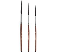 Mevronisshop-Pinceau Script,3 Pinceaux Traceur Extra Longs Pour Aquarelle, Acrylique Et Huile,Pinceaux Scroll De Haute Qualité Pour Remplir Les Coins, Marquer, Tracer Les Contours Et Travailler Les B