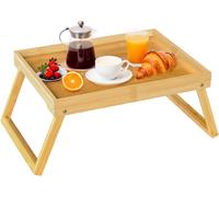 MEVRONISSHOP-Plateau de lit en bambou avec pied pliant, plateau de petit déjeuner au lit pour manger, table de télévision, ordinateur portable, collation, canapé ou travail, bureau pour ordinateur po