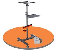 MEVRONISSHOP-PM-PCART-10 - chariot / table de projection inclinable pour projecteur, réglable en souplesse (950 mm à 1450 mm), roulettes verrouillables, capacité de charge 10 kg, couleur noir