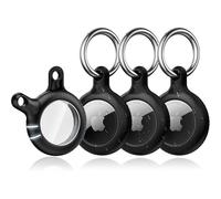 MEVRONISSHOP-Porte Clef AirTag, Étui Protecteur Lot de 7, Support Coque Protection & Accessoires pour Apple AirTag, Noir