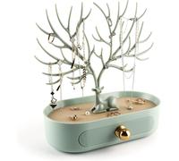 Mevronisshop-Présentoir De Bijoux En Bois De Cerf, Pendentif De Tour D'arbre Pièces De Rangement Bagues Boucles D'oreilles Collier Bracelet