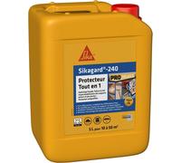 MEVRONISSHOP-Protection hydrofuge façade/mur/toiture et sol - Sikagard 240 Protecteur Tout en 1 - Intérieur et Extérieur - Prêt à l'emploi - Réduit significativement tâches et encrassement des matéri