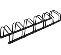MEVRONISSHOP-Râtelier pour 6 vélos, jusqu'à 60 mm de Largeur de Pneu, en métal, pour garer, Support à Poser au Sol, Noir
