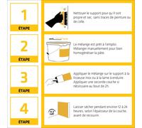 MEVRONISSHOP-Rebouchage, lissage, collage de bande à joints - SikaWall-384 MP Blanc - Enduit multifonction en pâte 3 en 1 - Int/Mur et plafond - Prêt à l'emploi - Sec au toucher en 1h - Environ 9m² -