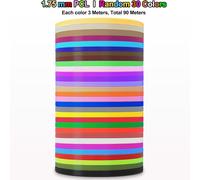 MEVRONISSHOP-Recharges de filament pour stylo 3D, 30 couleurs basse température, fils PCL de 1,75 mm, 90 mètres au total, compatible avec le stylo 3D MYNT3D Junior2 (stylo 3D non inclus), non utilisé