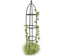 Mevronisshop-Relaxdays Arceau Arche Rosiers Pergola Obélisque De Jardin Support Tuteur Métal Colonne Pour Plantes Grimpantes 190 Cm, Marron