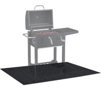 MEVRONISSHOP-relaxdays Tapis de Barbecue, Protection pour Le Sol, à Rouler, Lavable, LxP : 120x80 cm, Anthracite