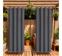 Mevronisshop-Rideaux D'extérieur Imperméables Avec ?Illets (Haut Et Bas), 2 Panneaux Occultants Anti-Uv Et Coupe-Vent Pour Terrasse, Pergola, Jardin, Véranda, Balcon
