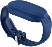 MEVRONISSHOP-Sangle pour Galaxy SmartTag 2: Étui de Protection en Silicone Souple Caché Étanche pour Bracelet Compatible avec Samsung Smart Tag 2 pour Enfants, Personnes âgées et Enfants (Bleu)