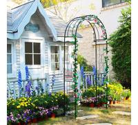 Mevronisshop-Scendor Tonnelle De Jardin En Métal Noir De 2,5 M De Haut X 1,5 M De Large, Treillis, Arches De Mariage, Pour Cérémonie, Treillage De Patio, Pergola, Cadre De Support Pour Plantes De Vig
