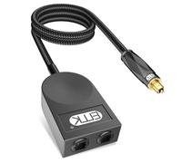MEVRONISSHOP-Séparateur Optique Audio 1x2 1 Entrée, 2 Sorties - Prise en Charge LPCM 2.0, Dolby Digital, DTS 5.1 - Compatible Home Cinema, Barre de Son, Télévision et Lecteurs Blu-ray