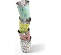 Mevronisshop-Set De Gobelets Pour Enfant (4 X 0,35 L), Gobelets Réutilisables Au Design Coloré Pour Filles Et Garçons, Verres Pour Enfants À Utiliser À La Maison Et En Extérieur