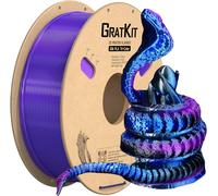 MEVRONISSHOP-Soie Tricolore PLA Filament 1.75mm, FDM Filament Imprimante 3D, Précision Dimensionnelle +/- 0.03mm, 1KG Bobine, Silk PLA Bleu Violet et Noir