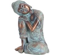 Mevronisshop-Statue Bouddha Couché 23cm, Décoration Zen En Résine Antique, Statue Méditation Pour Maison Et Jardin, Décoration Asiatique Et Bouddhiste, Ambiance Paisible Et Spirituelle