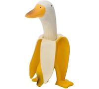 MEVRONISSHOP-Statue Canard Banane, Statue Canard Banane Créative, Statue de Canard de Jardin en Résine, pour Intérieure Extérieure Jardin Décoration (Jaune)