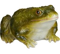 Mevronisshop-Statue Grenouille Figurine Déco Jardin Crapaud En Pierre Décoration Balcon Terrasse Étang, Vert, 9 X 13.5 X 15 Cm