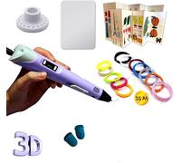 MEVRONISSHOP-Stylo 3D pour Enfants - Crayon 3D - Filament PLA - 35m de 7 Couleurs - Modèles pour Peinture - Température et Vitesse réglables - 3D Pen