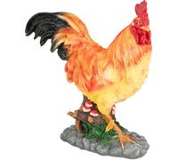 Mevronisshop-Superbe Coq En Polyrésine, Décoration De Jardin, Résistant Aux Intempéries, Peint À La Main, Multicolore