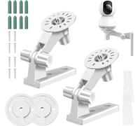 MEVRONISSHOP-Support Mural Pour Caméra 2 Pièces Support Caméra Plafond Réglable Compatible avec Tp-Link Tapo C200/C210/C220/Tc70, Kasa Ec70/Kc410s Caméra Surveillance et Autres (2 pcs)