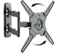 MEVRONISSHOP-Support Mural TV Orientable pour 32"" - 65"" Écran, Accroche Television Poids de 41 kg, Support TV Mural Inclinable VESA 100x100-400x400, Fixation Murale Tele, Bras Télé Rotatif Noir M4R-