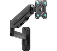 MEVRONISSHOP-Support Mural TV pour 13-34 Pouces, Bras Écran PC jusqu'à 8 kg, Porte Ecran PC Murale, VESA 75x75 & 100x100, Support Mural TV Inclinable Pivotant Rotatif Noir G150-B