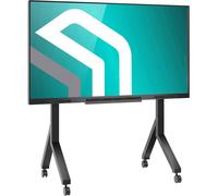 MEVRONISSHOP-Support TV roulettes pour 70-110 Pouces Écrans Interactifs & TVs, Pied Television Mobile Charge Max 125 kg, Support TV sur Pied Max VESA 1000x800, Chariot Tele roulettes Noir TS2081-B