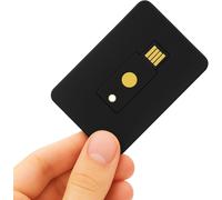 MEVRONISSHOP-Support type carte pour YubiKey 5 NFC et 5C NFC - Étui de protection avec fente anti-perte pour portefeuille, sac à dos et porte-cartes e sécurité non incluse) (1 fente noire)