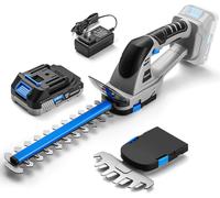 MEVRONISSHOP-Taille-haie électrique Rechargeable 20V Batterie tronçonneuse : 2-en-1 sécateur électrique avec Batterie et Chargeur 2000mAh, pour Patio Jardin pelouses