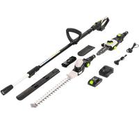 MEVRONISSHOP-Taille-Haie & Tronçonneuse Télescopique 2-en-1 sans Fil MU-Bat-MM-CSHT-KIT ¿ 20V, 3Ah, Lame de Coupe 40 cm, Guide de Scie 20 cm, Système SDS, Inclinable, Portée 330 cm