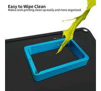 MEVRONISSHOP-Tapis de silicone pour imprimante 3D 410X310mm/16.1X12.2 in Nettoyage ou transfert de résine pour protéger la surface de travail Tapis de travail pour DLP SLA Impression LCD Liquid(noir)