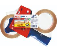 MEVRONISSHOP-tesa Dérouleur de Ruban d'Emballage et tesapack Ruban d'Emballage en Kit - 2 x Ruban pour Colis de Haute Qualité avec 1 x Distributeur - Transparent - 66 m x 50 mm