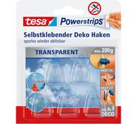 Mevronisshop-Tesa Powerstrips Crochets Déco - Crochets Adhésifs Pour La Décoration Des Fenêtres Et Des Miroirs - Maintient Jusqu'à 200 G - 1 X 5 Crochets