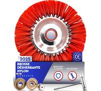 MEVRONISSHOP-Tête Débroussailleuse Universelle ¿ Brosse Débroussailleuse en Nylon pour Surfaces Sensibles ¿ Compatible Thermique & Électrique ¿ Montage Facile 25,4 mm