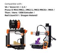 MEVRONISSHOP-Tête d'impression bimétallique Hotend V6 entièrement métallique : compatible avec E3D V6/Voron 2.4/Prusa I3 MK3/MK3S/Titan Extruder/Phaetus Dragonfly/Red Lizard Hotend, 550 °C haute temp