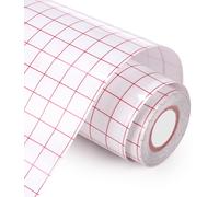 MEVRONISSHOP-Vinyl Papier Transfert pour Vinyle Adhesif,papier transfert avec grille d'alignement rouge,30,5 cm x 1000 cm Feuille de transfert pour Cricut für Décorations de Fête