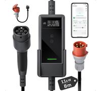 Mevronisshop-Wallbox Mobile 11 Kw Avec Application 8 M 3 Phases 6-16 A, Câble De Charge E Auto Cee-16a 400 V Vers Type 2 Avec Puissance De Charge Réglable, Chargeur Ev Pour Id.3/4/5/7, Ix1, Model