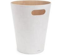 Mevronisshop-Woodrow Poubelle Ou Corbeille À Papier Moderne En Bois D'une Capacité De 7.5 L Pour Salle De Bain. Bureau. Et Bien Plus Encore. Hêtre Commun. Blanc / Naturel