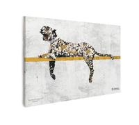 Mevsim Store Banksy Graffiti Toile Murale sous Licence - Bronx Zoo Leopard Art de Rue Abstrait Imprimé sur Toile Tendue pour Salon, Chambre, Couloir & Bureau | Prêt à Accrocher | Taille : 64x90 cm