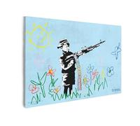 Mevsim Store Banksy Graffiti Toile Murale sous Licence - Crayon Boy Art de Rue Abstrait Imprimé sur Toile Tendue pour Salon, Chambre, Couloir & Bureau | Prêt à Accrocher | Taille : 32x45 cm