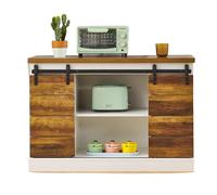 Mevsim Store Warehouse Buffet Armoire, Armoire de Cuisine Serveur avec Portes coulissantes Ferme, Le Stockage Buffet Table Console pour Salle à Manger Salon Couloir entrée - 39,5x105x70