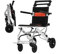 MEVZHH Accueil Ultralight Transport Portable Fauteuil Roulant Voyage Accueil Portable Assistant de Transport Fauteuil Roulant Chaise de Voyage Pliante Alimentée Avec Appuie-Bras Et Appuie-Pieds Swi220