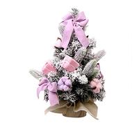 MEVZHH Arbre de Noël Violet Bureau Arbre de Noël Artificiel Est Livré Avece Boîte-Cadeau Rose Et Violet Arc Décoration Filles Chambre Noël Mariage Fête/C. B