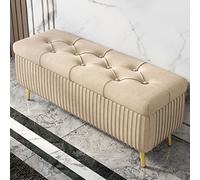 MEVZHH Banc En Velours Rembourré, Banc D'Entrée Classique, Banc de Chaussure Fin Du Lit, Banc de Salle À Manger, Tabouret de Stockage En Bois, Tailles Multiples/H/100 * 40 * 45 Cm (39 * 16 * 18 Pouces