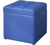 MEVZHH Banc Rembourré Espace de Stockage Canapé Tabouret Pouf Tabouret Dressing Table Cube Chaussures Banc Poitrine Banc Cuir Tissu Pied-Pied Jambes En Bois Salon/Bleu/Une Taille