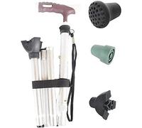 MEVZHH Bâtons À Pied, Bâton À Pied Pliant Pourrsonnes Âgées Équilibre Auxiliaire Sûr, Canne À Pied Réglable En Hauteur En Alumiléger, Béquilles Pour Vieux Hommes Âgés Homme Femme M (Argent A) Présent