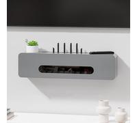 MEVZHH Boîte de Stockage de Routeur Sans Fil Enclosure Wi-Fi Caché Gestion Du Câble D'Étagère Multimédia Flottant Pour La Chambre À Coucher Et Le Salon Avec Modem (Gris 100Cm 39.4In)/Gris/80 Cm/31,5 P