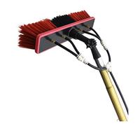 MEVZHH Brosses, Kit de Pôle Alimenté Par L'Eau, Pôle de Nettoyage de Fenêtre Réglable - 180 ° Tête de Brosse Rotative Brosse de Nettoyage Télescopfenêtre Extérieure Verre Panneau Solaire Lave-Pulvéris